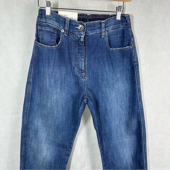 Eleventy Womens High Rise Straight Leg Blue Denim Wash Size US 2 - Picture 3 of 14